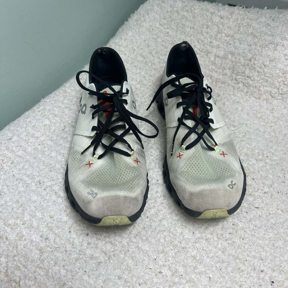On Cloud X Men's Running Shoes White Black Orange Size 13